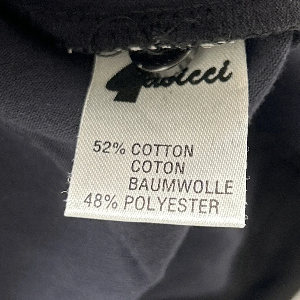 Gabicci Cotton Blend Pocket Polo Shirt Men Medium Logo Short Sleeve Black